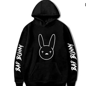 (XL) Black Bad Bunny Unisex Women/Men Hoodie